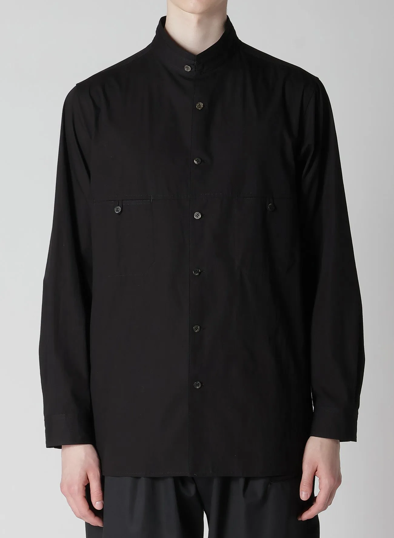 40 BROAD PANEL STAND COLLAR SHIRT