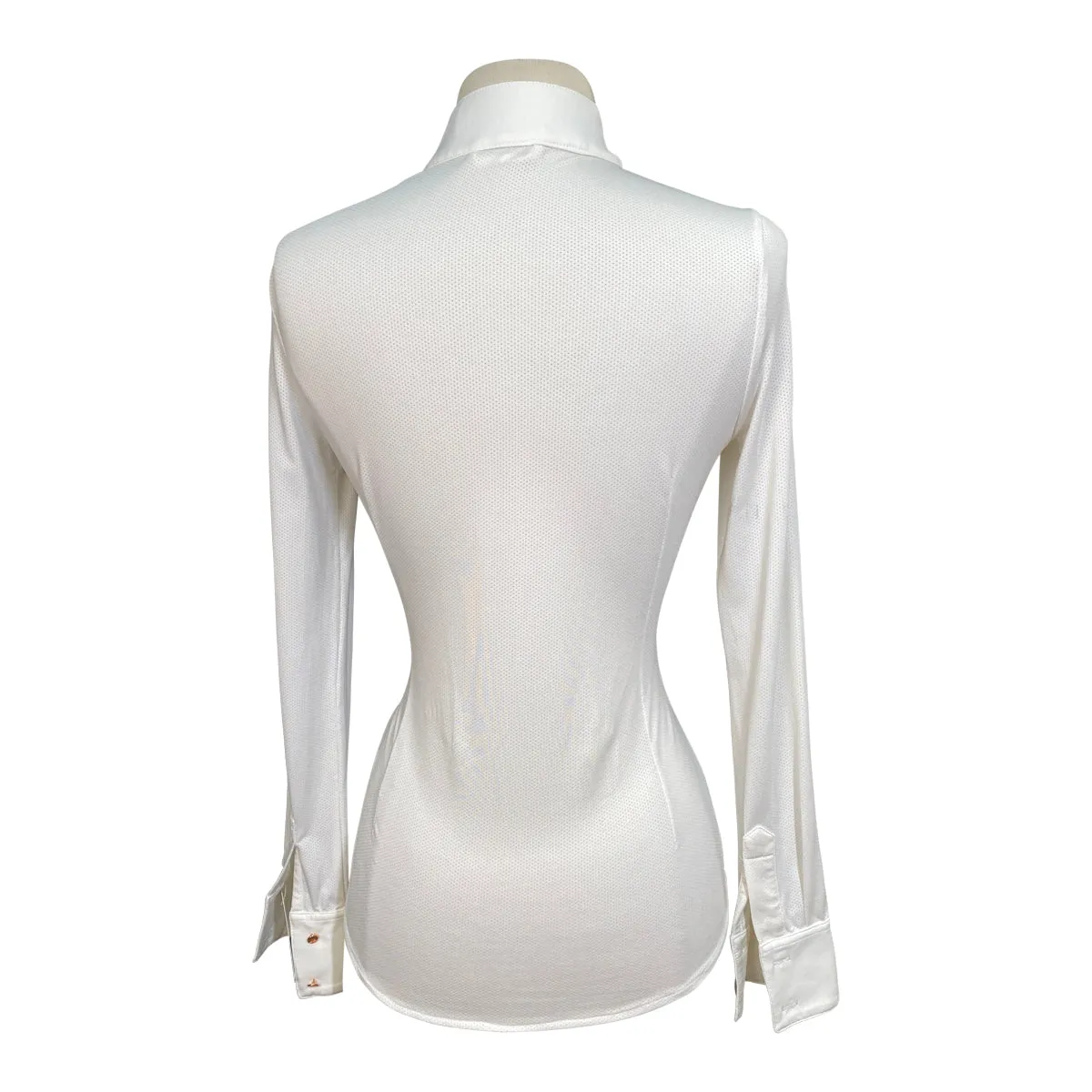 AA Platinum 'Lea' Tech Mesh Show Shirt in White - Women's XS