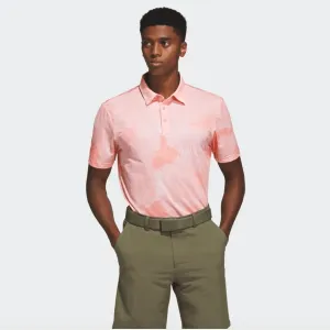 Adidas 2023 Flower Mesh Golf Polo Shirt - Orange