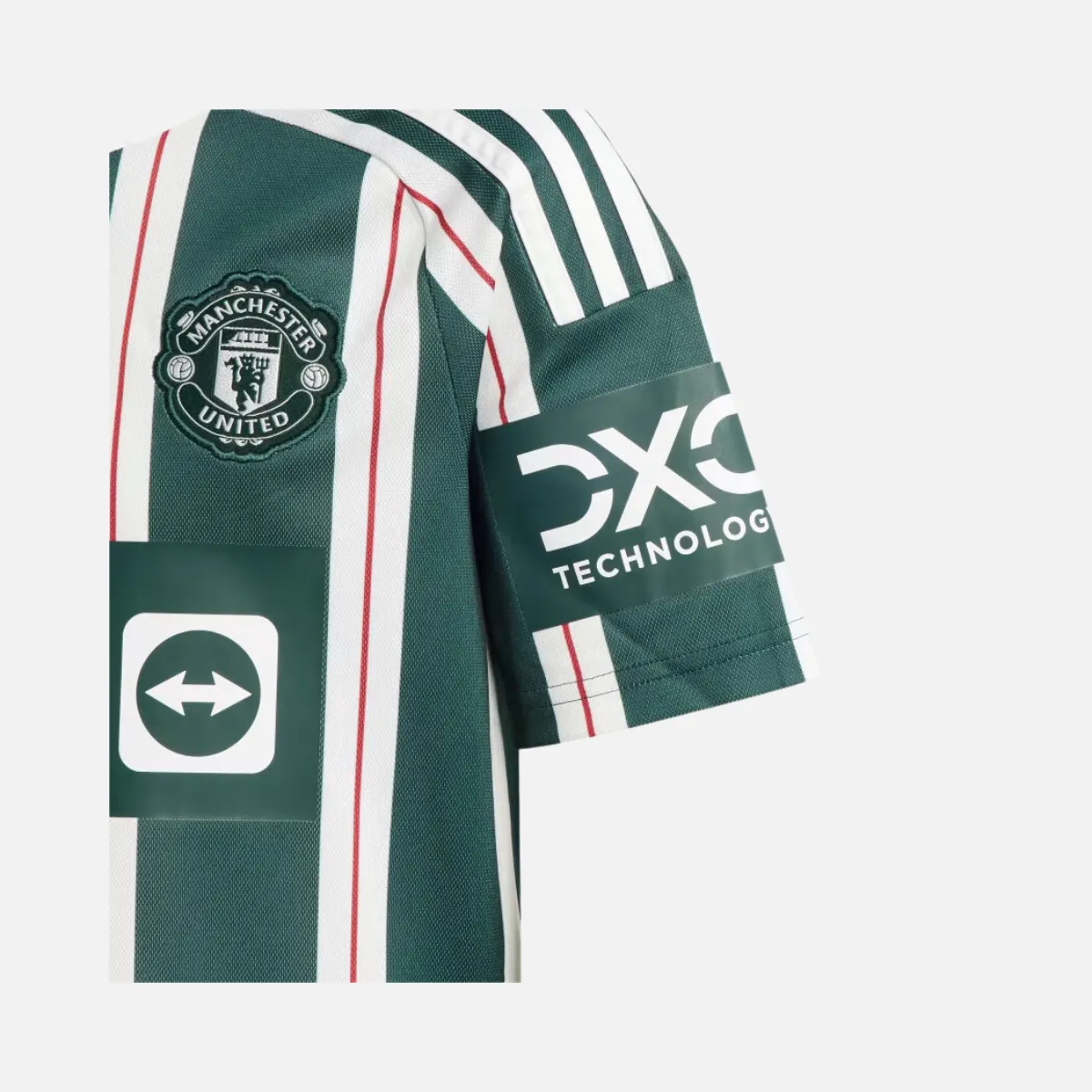 Adidas Manchester United 23/24 Kids Boys Football Jersey (7-16 Years) -Green Night / Core White / Active Maroon