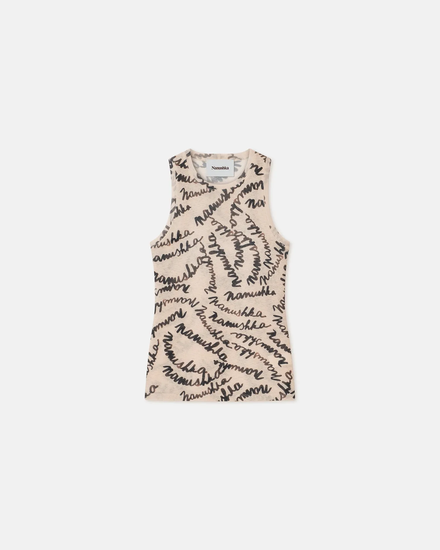 Anneke - Mesh-Jersey Tank Top - Scribble Logo