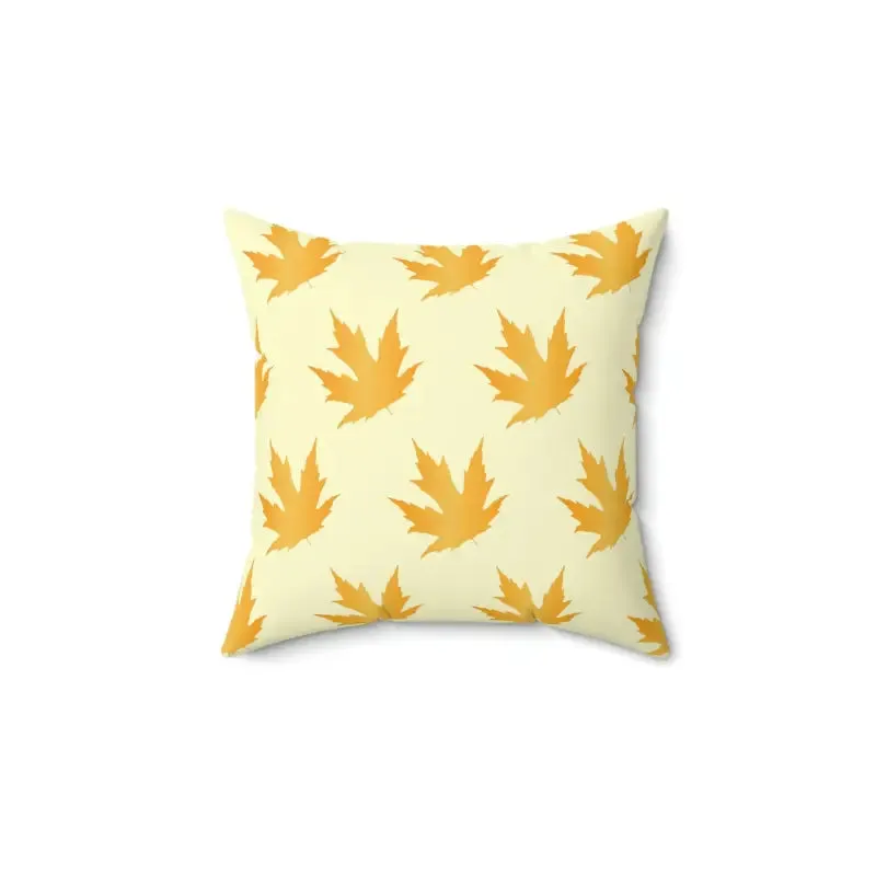 Autumn Maple Leaves Polyester Pillow for Cozy Fall Vibes