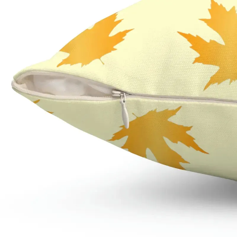 Autumn Maple Leaves Polyester Pillow for Cozy Fall Vibes