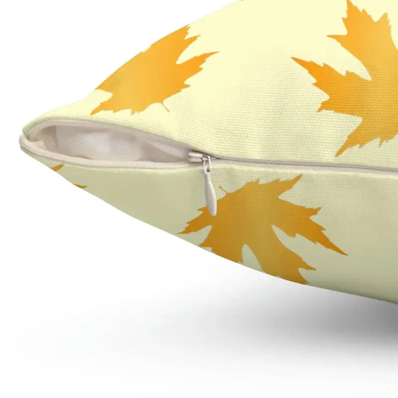 Autumn Maple Leaves Polyester Pillow for Cozy Fall Vibes