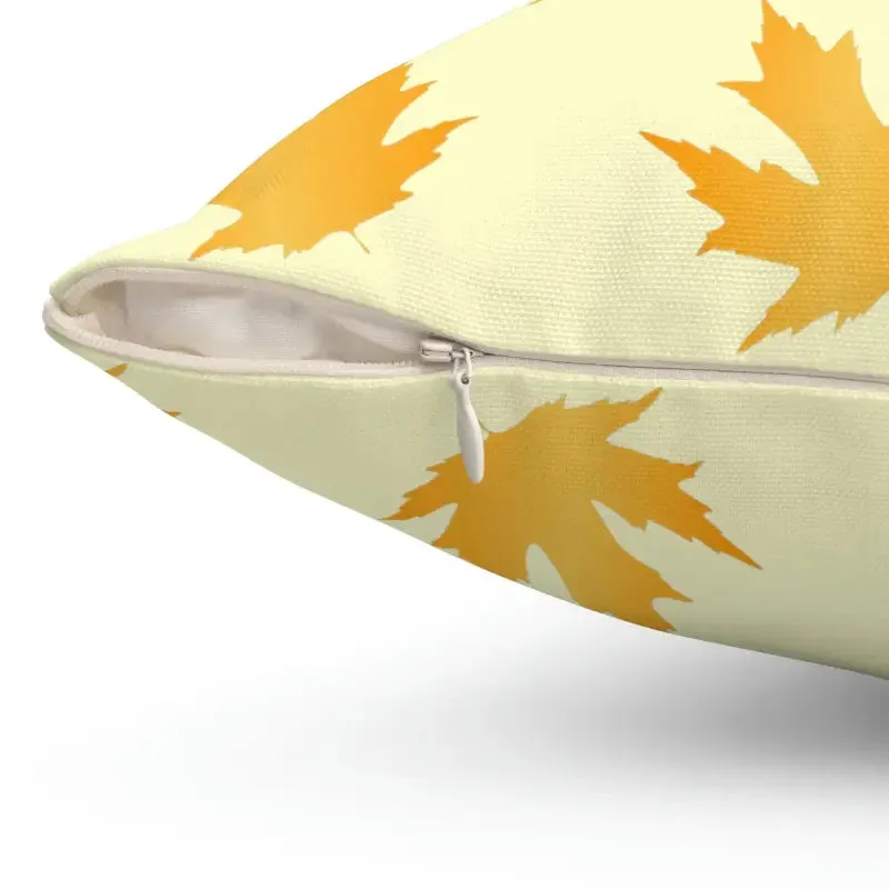 Autumn Maple Leaves Polyester Pillow for Cozy Fall Vibes