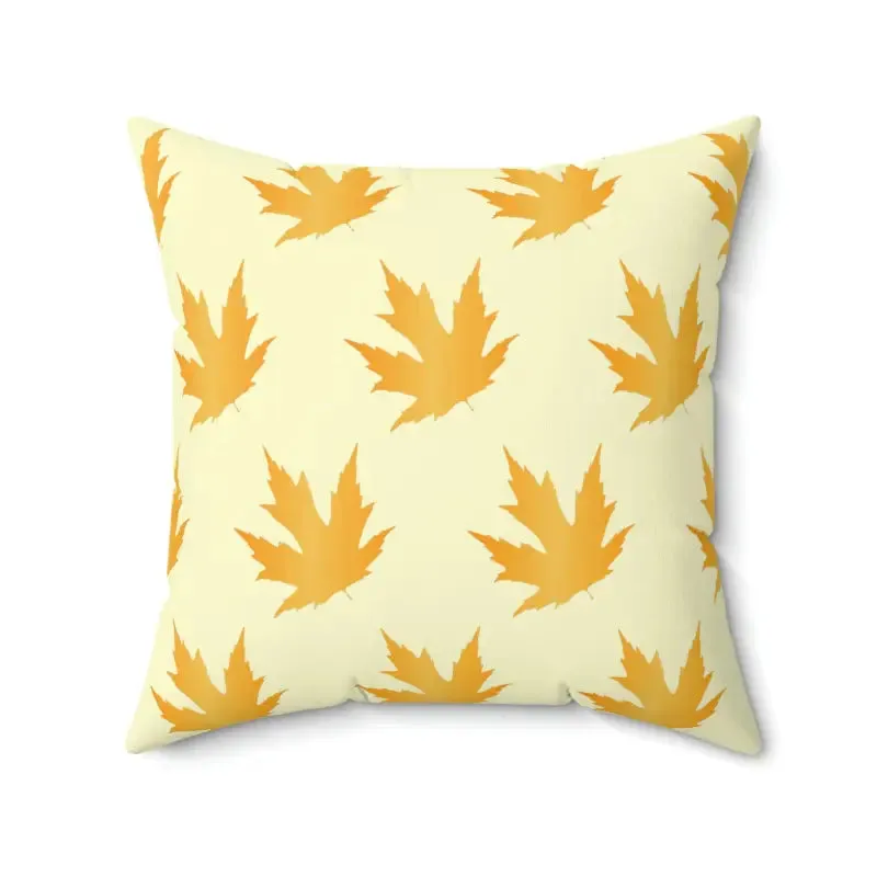 Autumn Maple Leaves Polyester Pillow for Cozy Fall Vibes