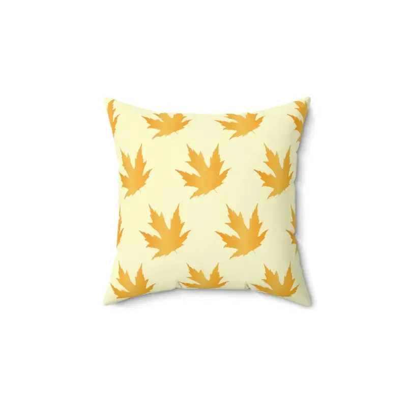 Autumn Maple Leaves Polyester Pillow for Cozy Fall Vibes