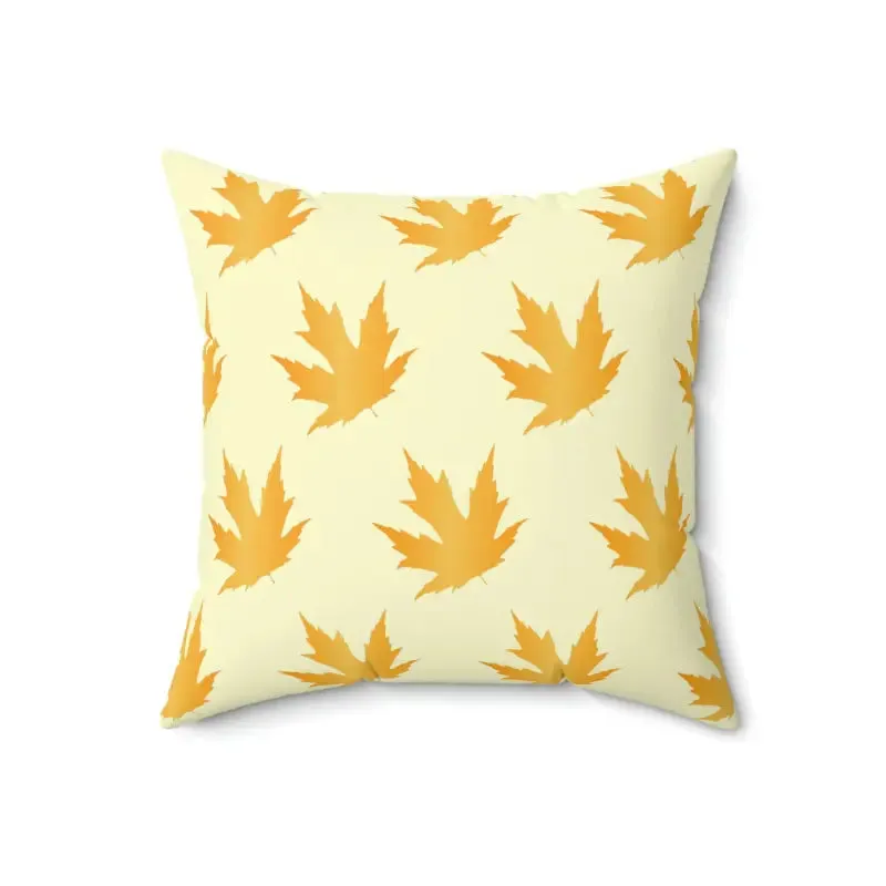 Autumn Maple Leaves Polyester Pillow for Cozy Fall Vibes