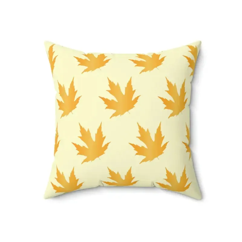 Autumn Maple Leaves Polyester Pillow for Cozy Fall Vibes