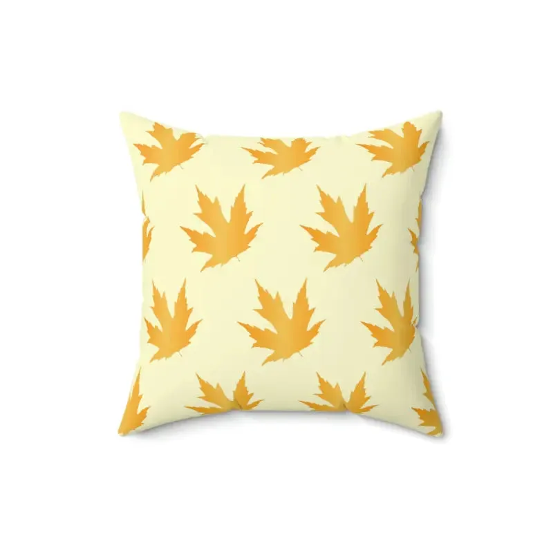 Autumn Maple Leaves Polyester Pillow for Cozy Fall Vibes