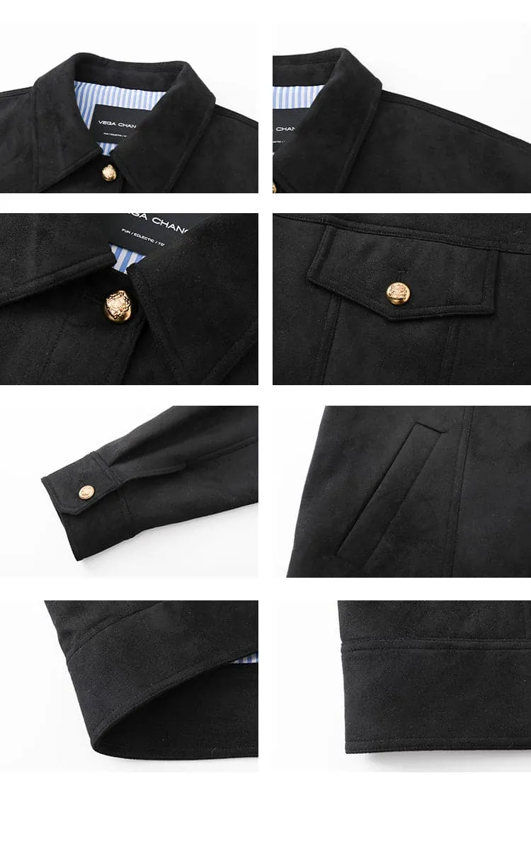 Autumn Retro Slim-Fit Suede Velvet Jacket