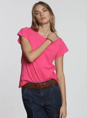 Ava Classic Tee - Hot Pink