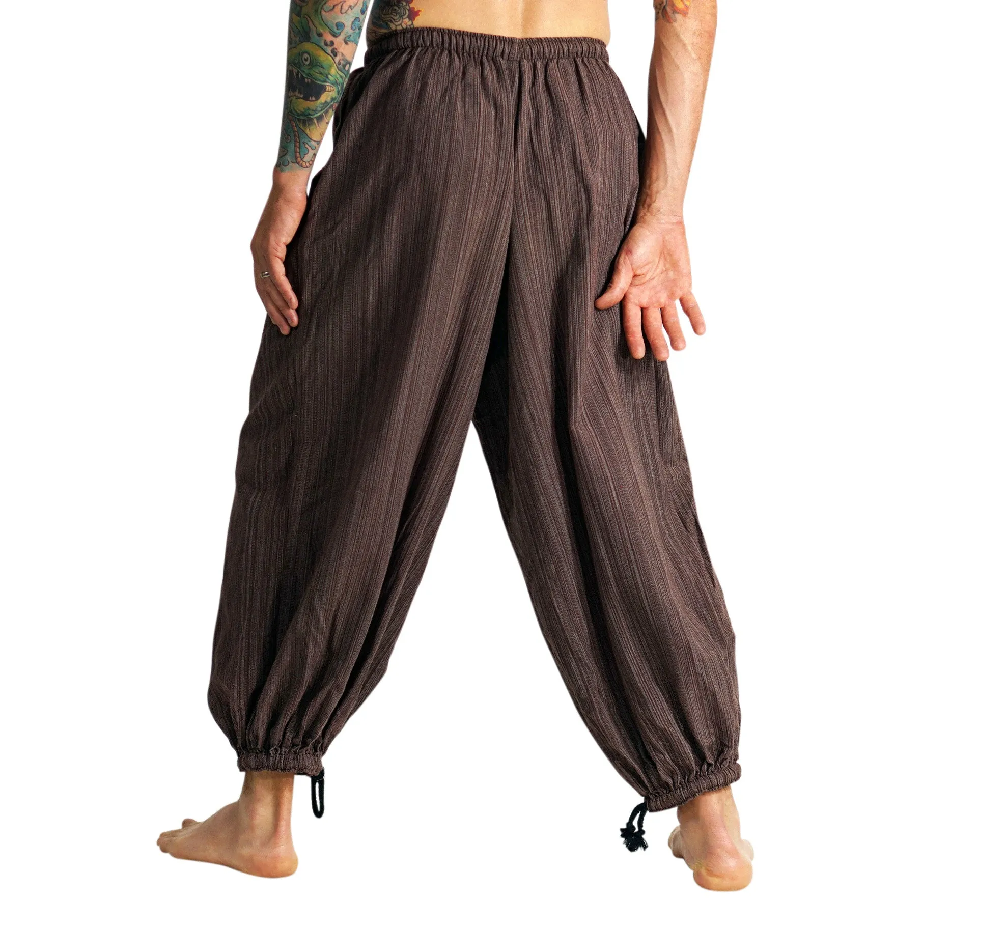 'Baggy' Pirate Pants - Striped Brown