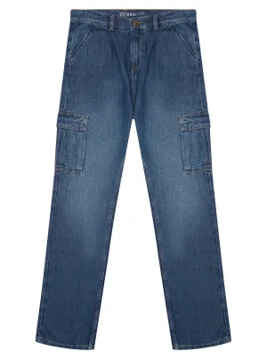 Blue Denim Cargo Pants (7-16)