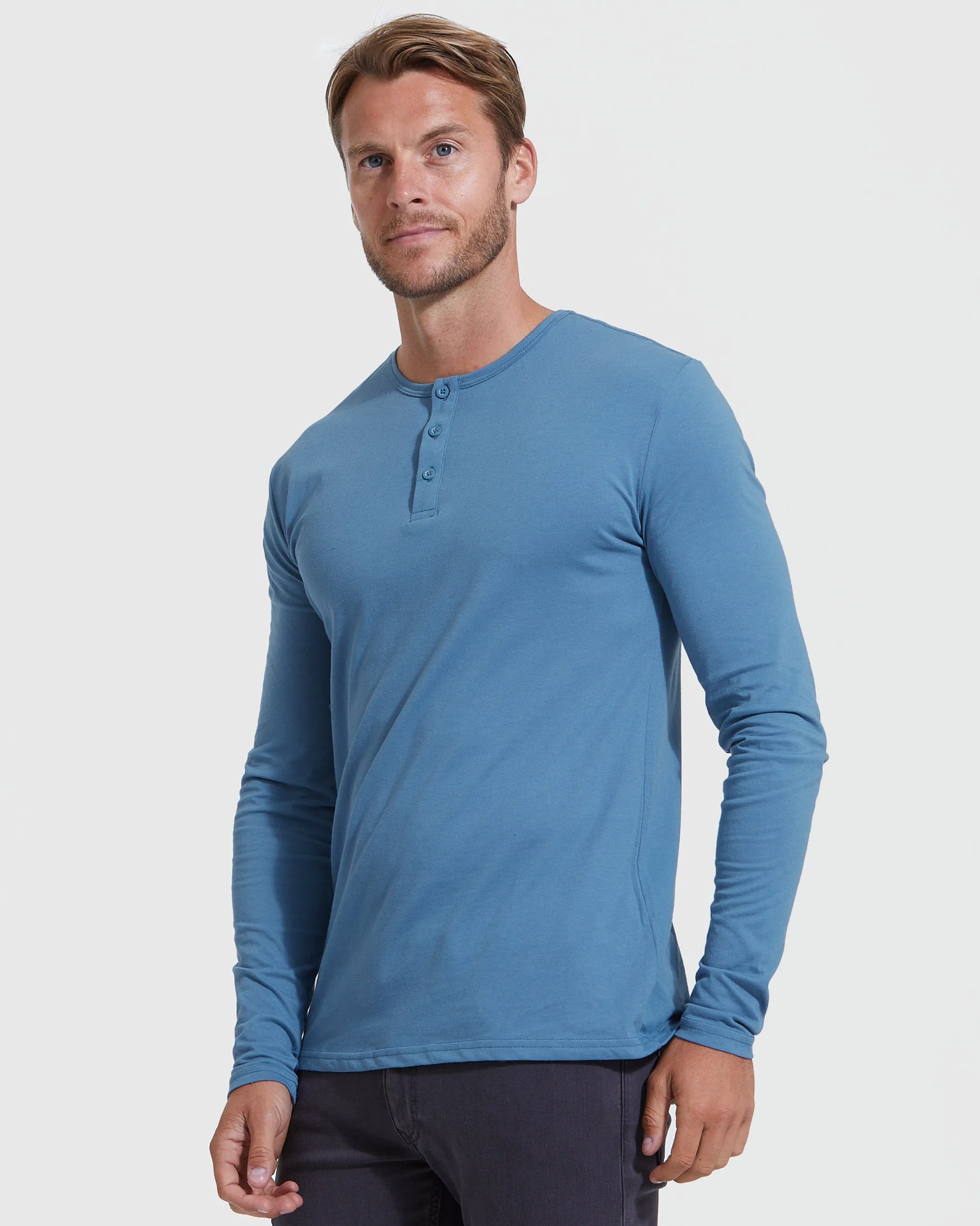 Blues Long Sleeve Henley 3-Pack