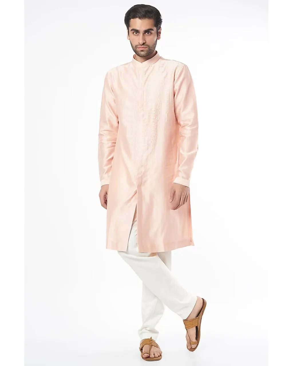 Blush Pink Embroidered Kurta Set