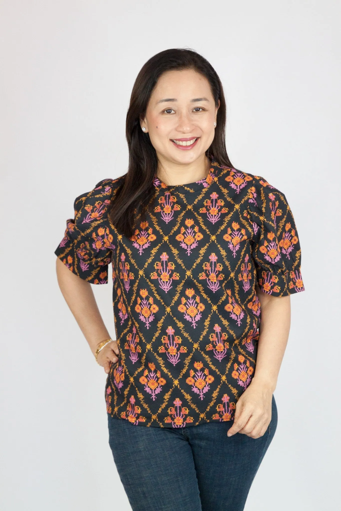 Boho Motif Print Blouse