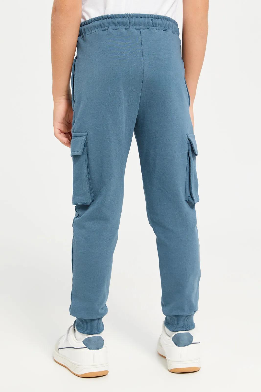 Boys Blue Cargo Pocket Jogger Pants