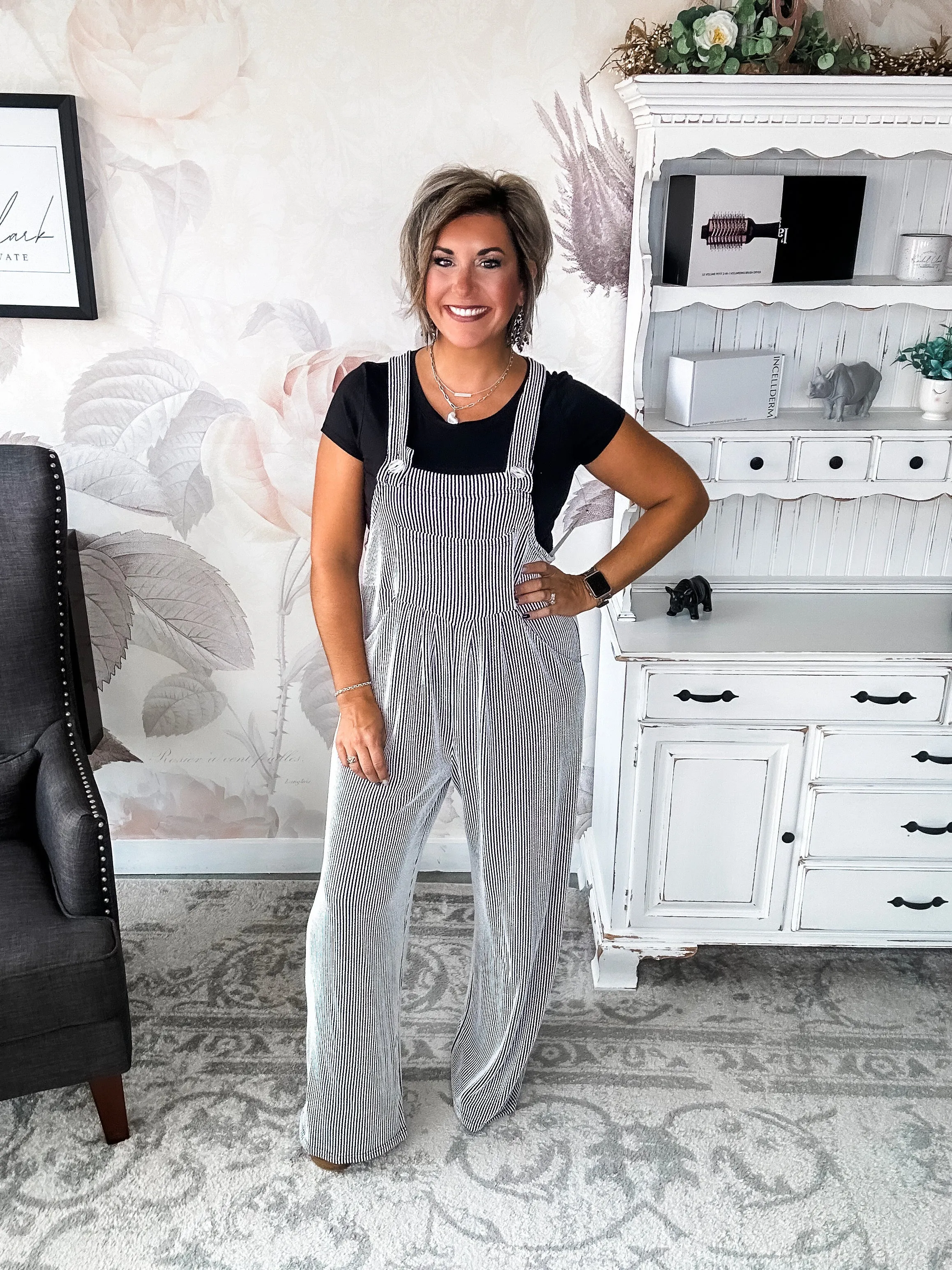 Breaking My Heart Boho Overalls - Black