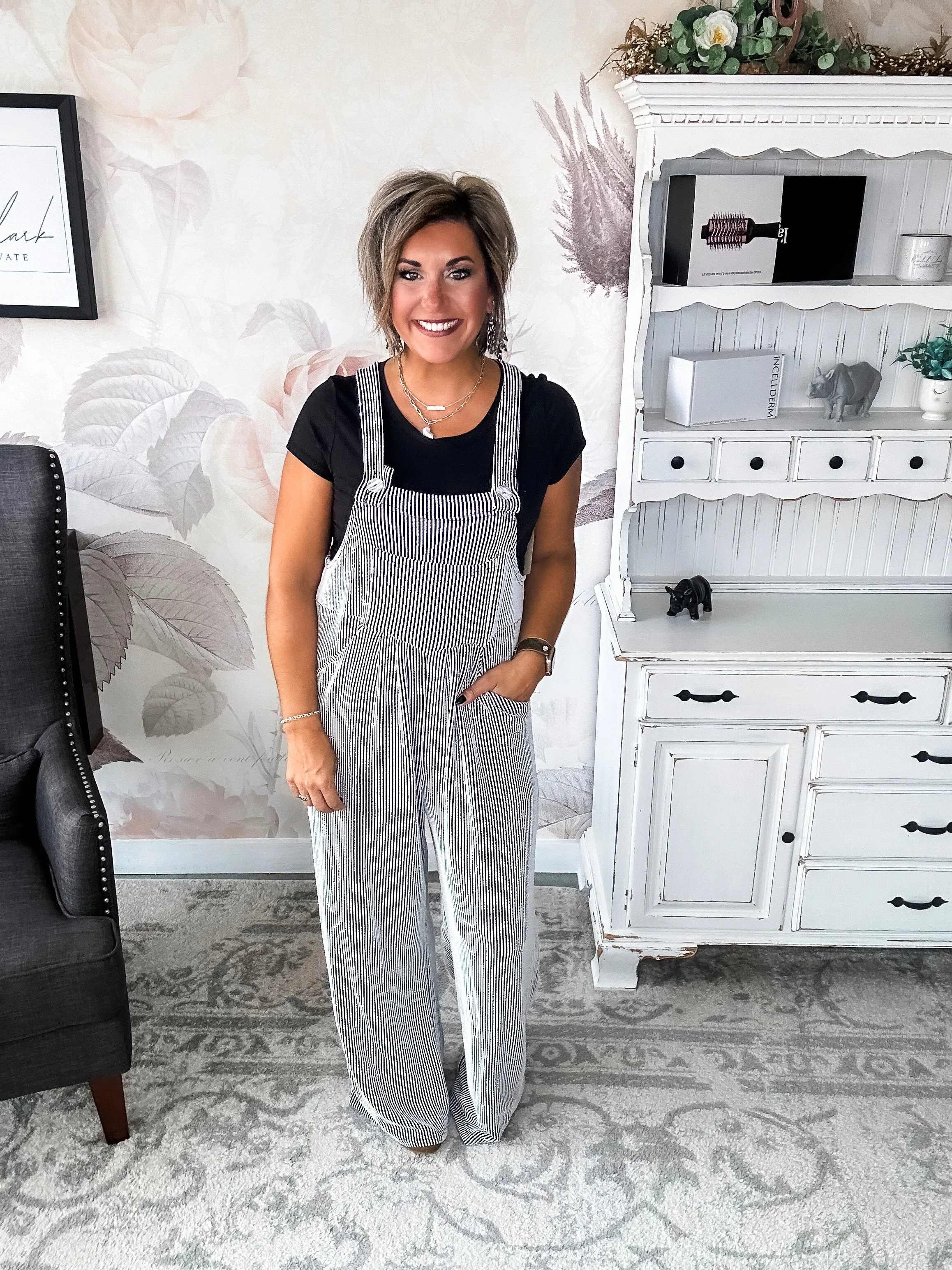 Breaking My Heart Boho Overalls - Black