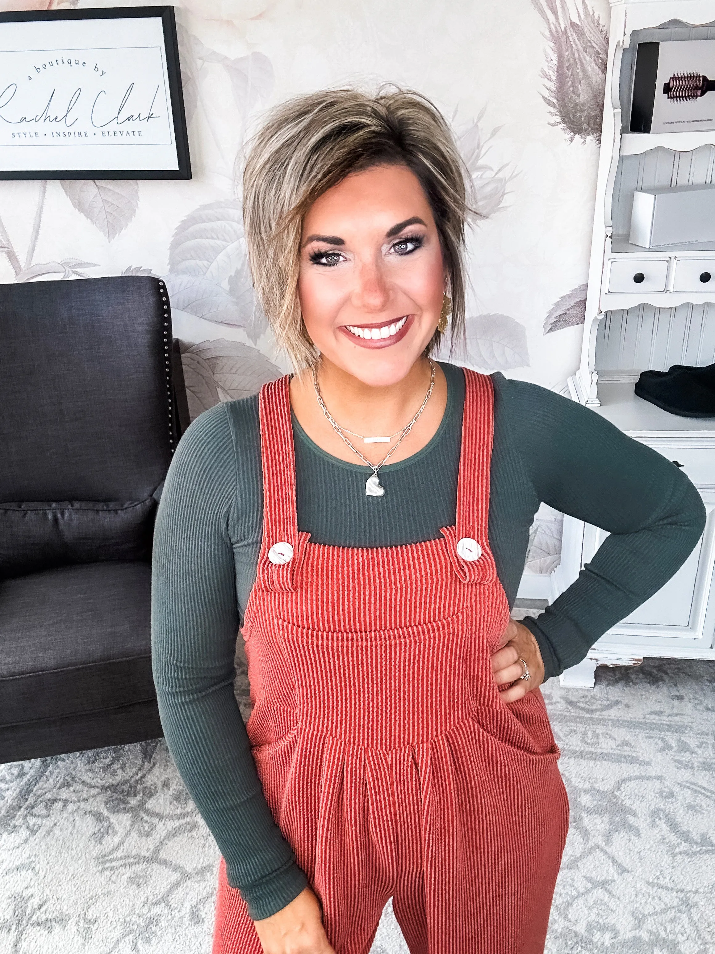 Breaking My Heart Boho Overalls - Rust