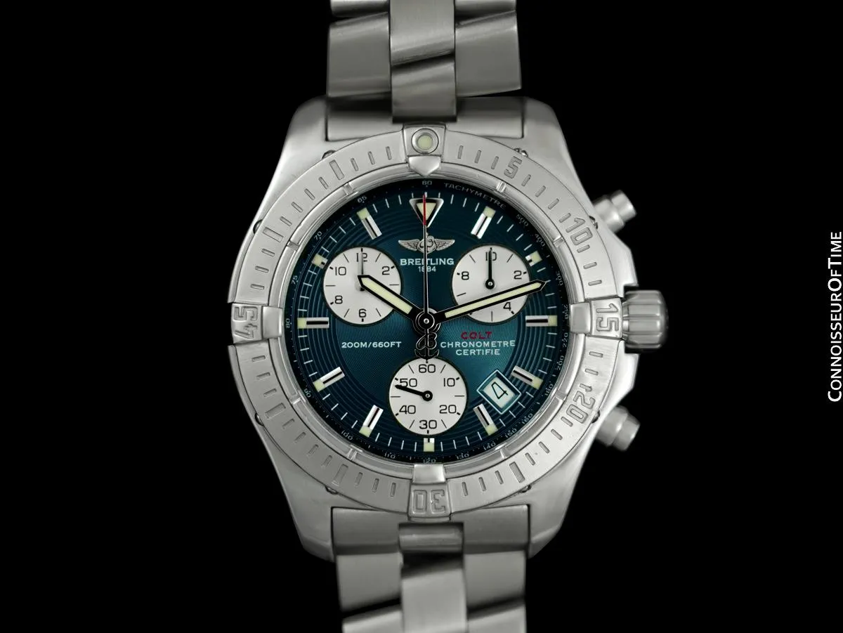 Breitling Chrono Colt Super Quartz Chronograph Ref. A73380 Mens Watch - Stainless Steel