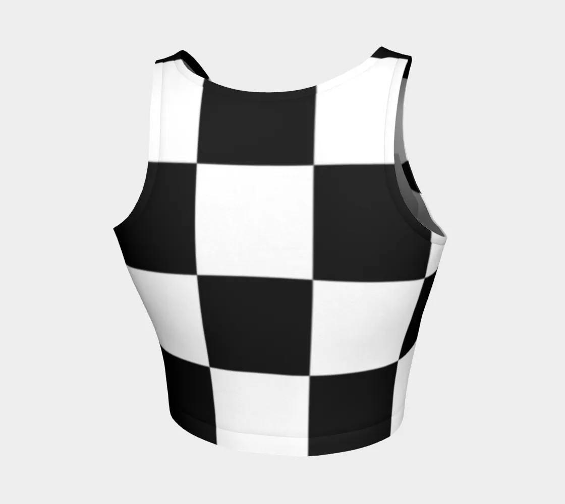 Checkered Athletic Crop Top