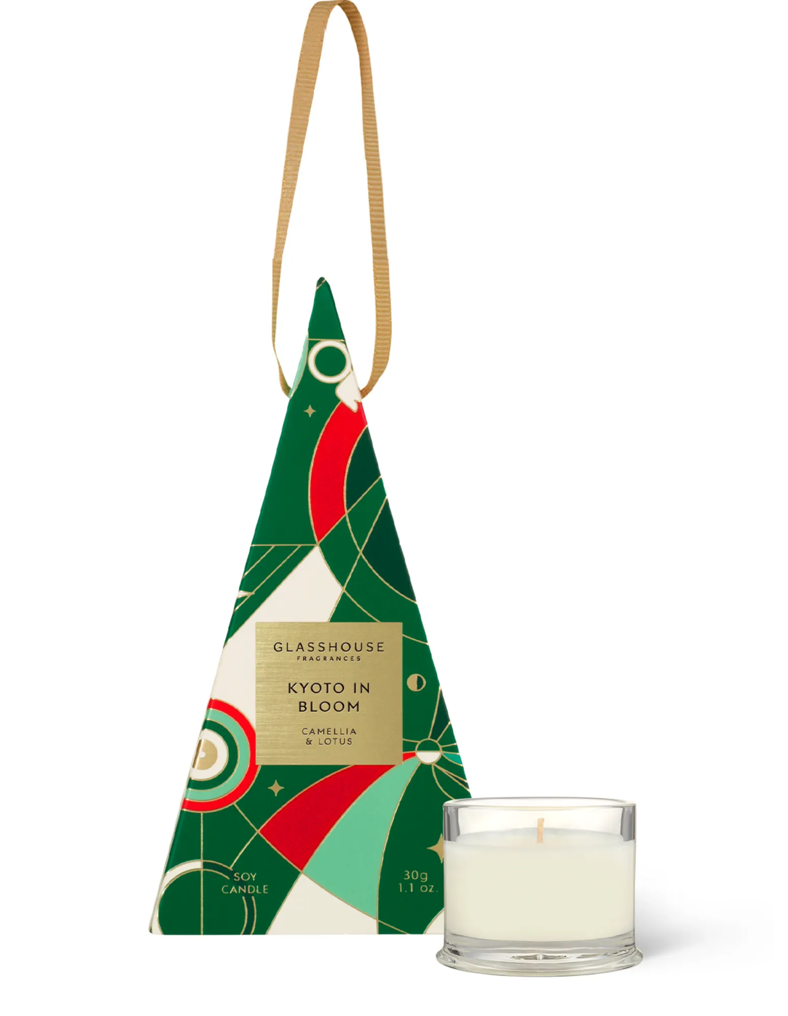 Christmas Bauble Candle 30g - Kyoto In Bloom - Glasshouse Fragrances