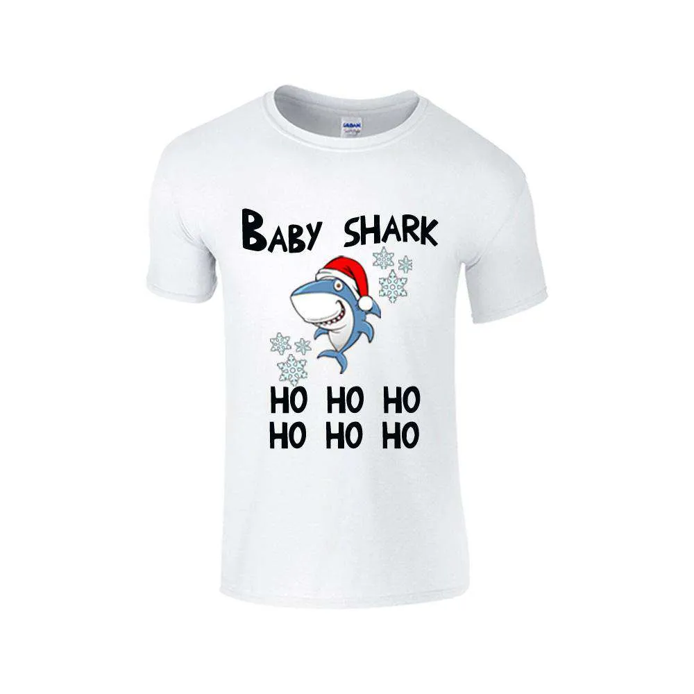 Christmas Shark Family Matching White Tees (MRK X)