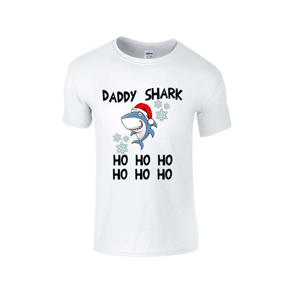 Christmas Shark Family Matching White Tees (MRK X)