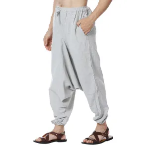 Cotton Harem Pants for Men | Black & Melange Grey | Pack of 2