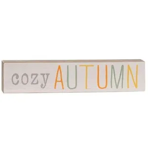 *Cozy Autumn Multi Color Wood Block