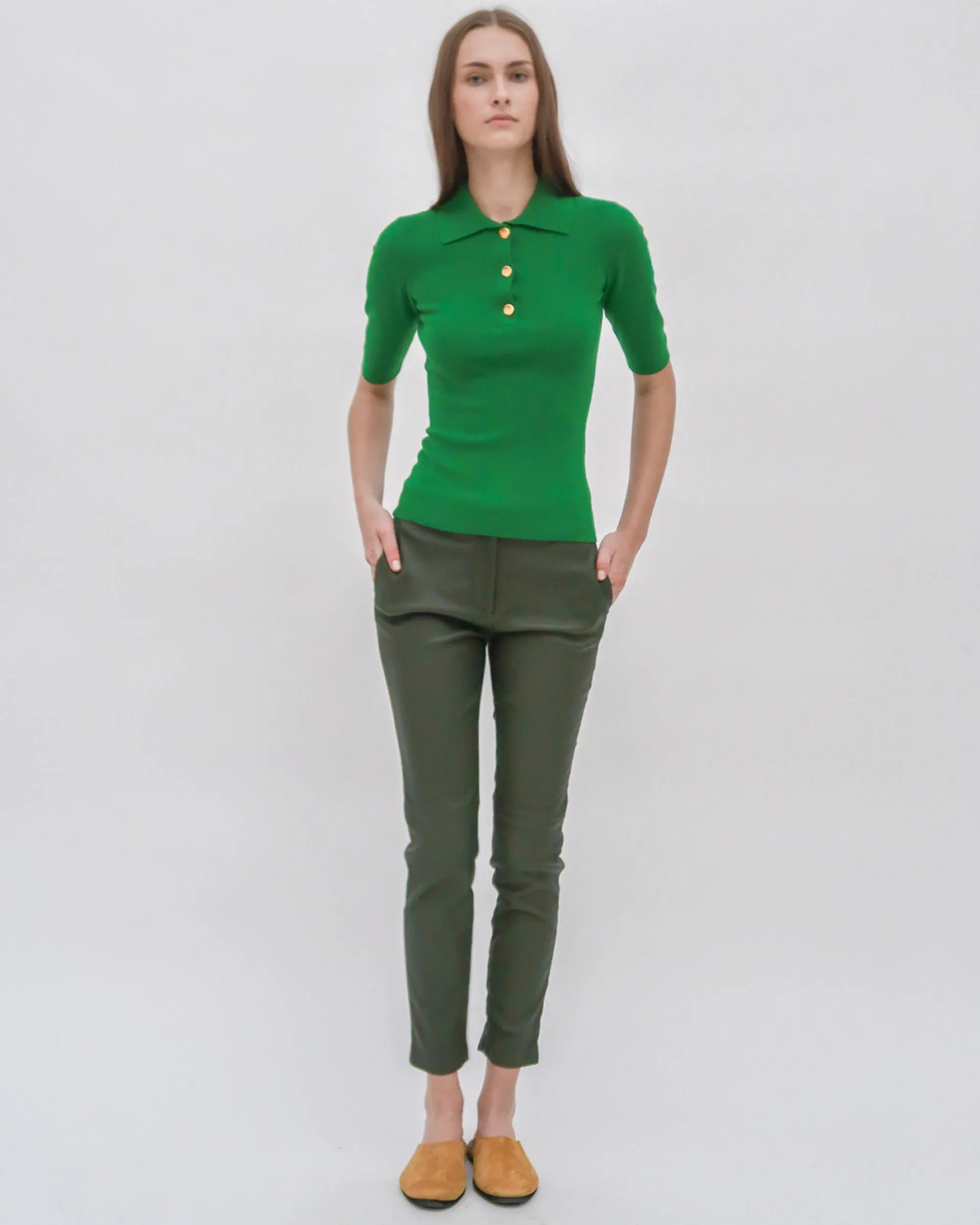 CROPPED SKINNY PANT - STRETCH PLONGE