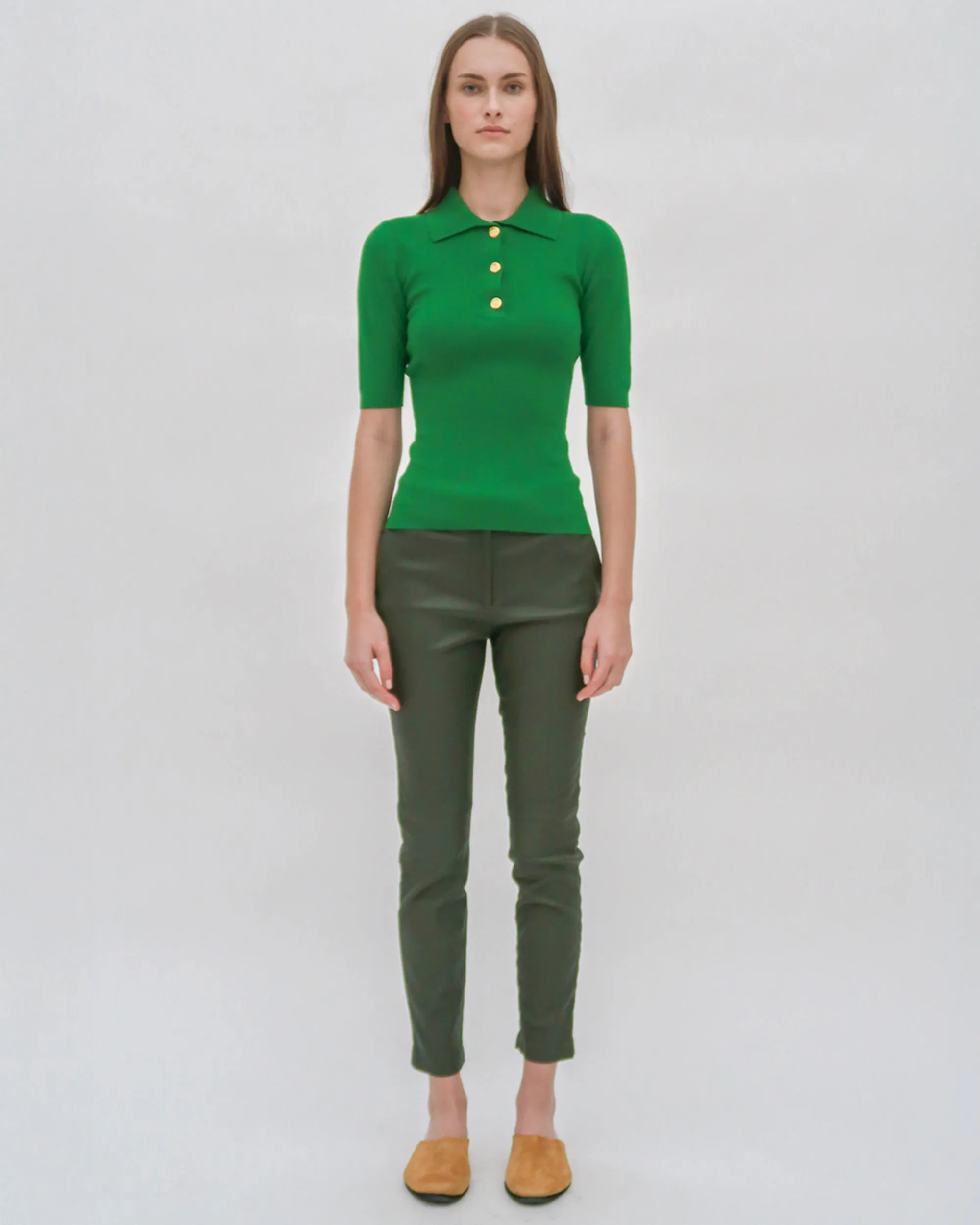 CROPPED SKINNY PANT - STRETCH PLONGE