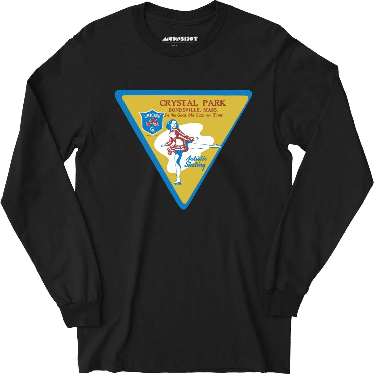 Crystal Park - Bondsville, MA - Vintage Roller Rink - Long Sleeve T-Shirt