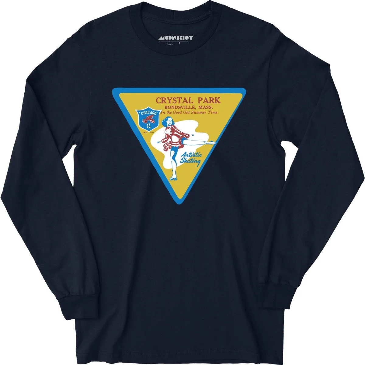 Crystal Park - Bondsville, MA - Vintage Roller Rink - Long Sleeve T-Shirt