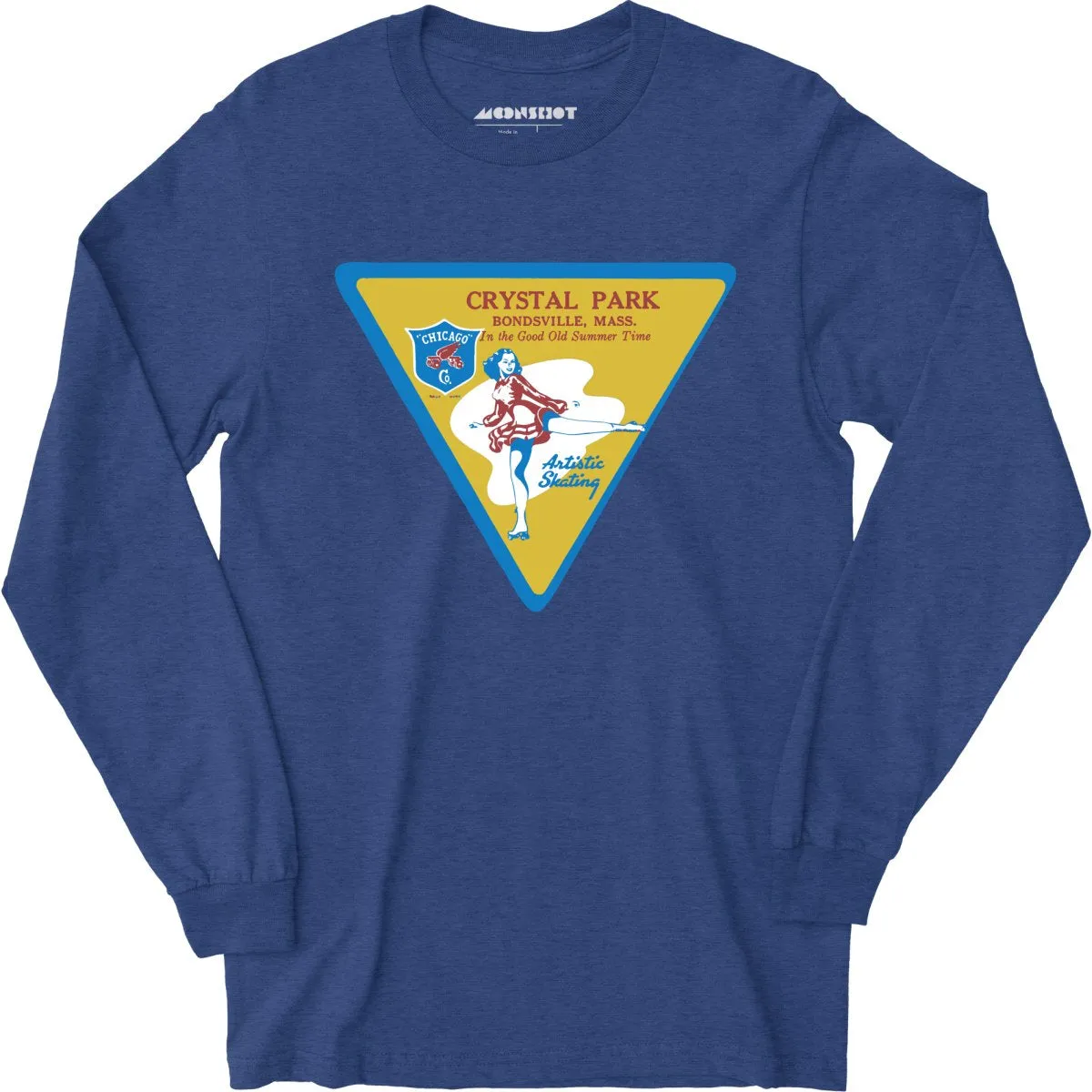 Crystal Park - Bondsville, MA - Vintage Roller Rink - Long Sleeve T-Shirt