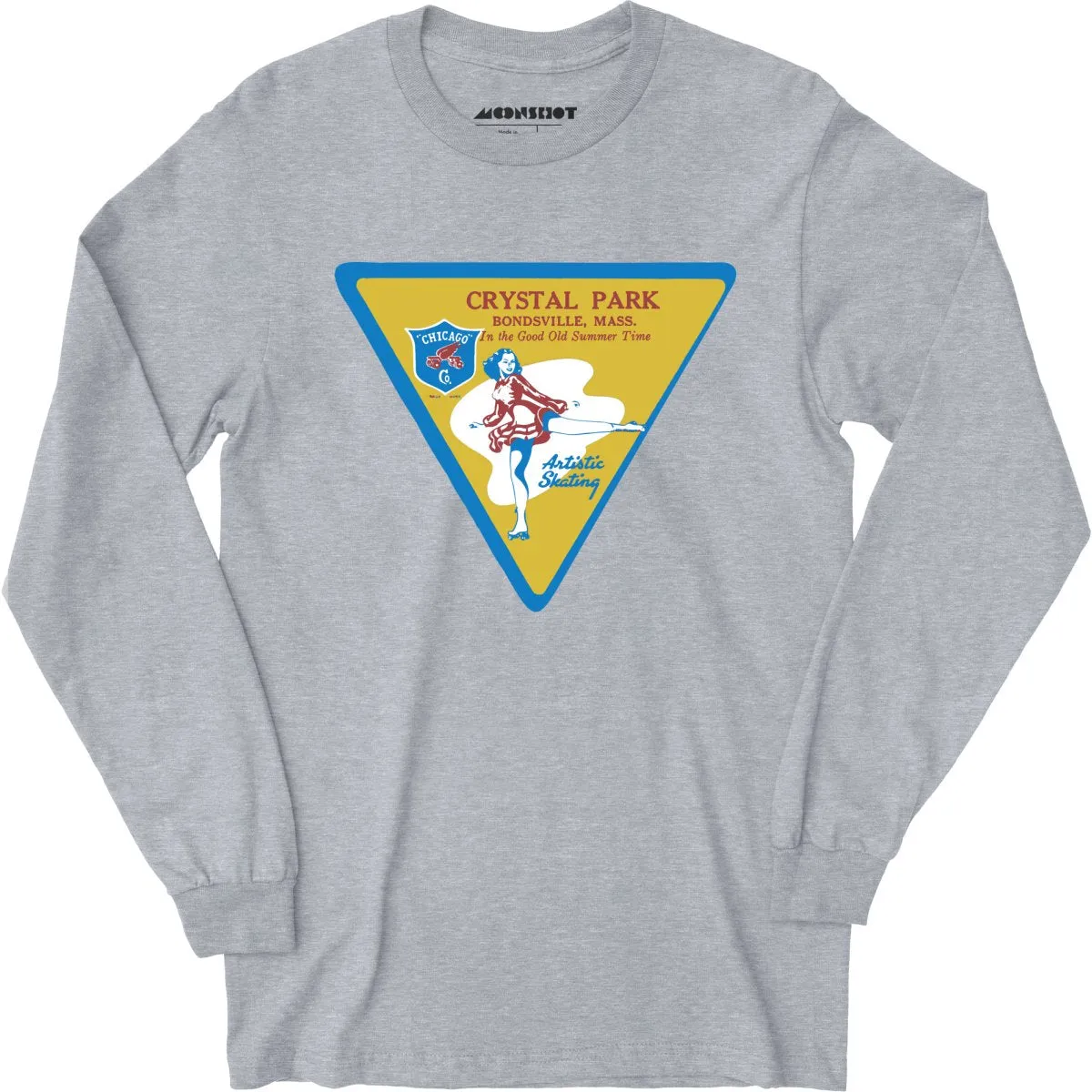 Crystal Park - Bondsville, MA - Vintage Roller Rink - Long Sleeve T-Shirt