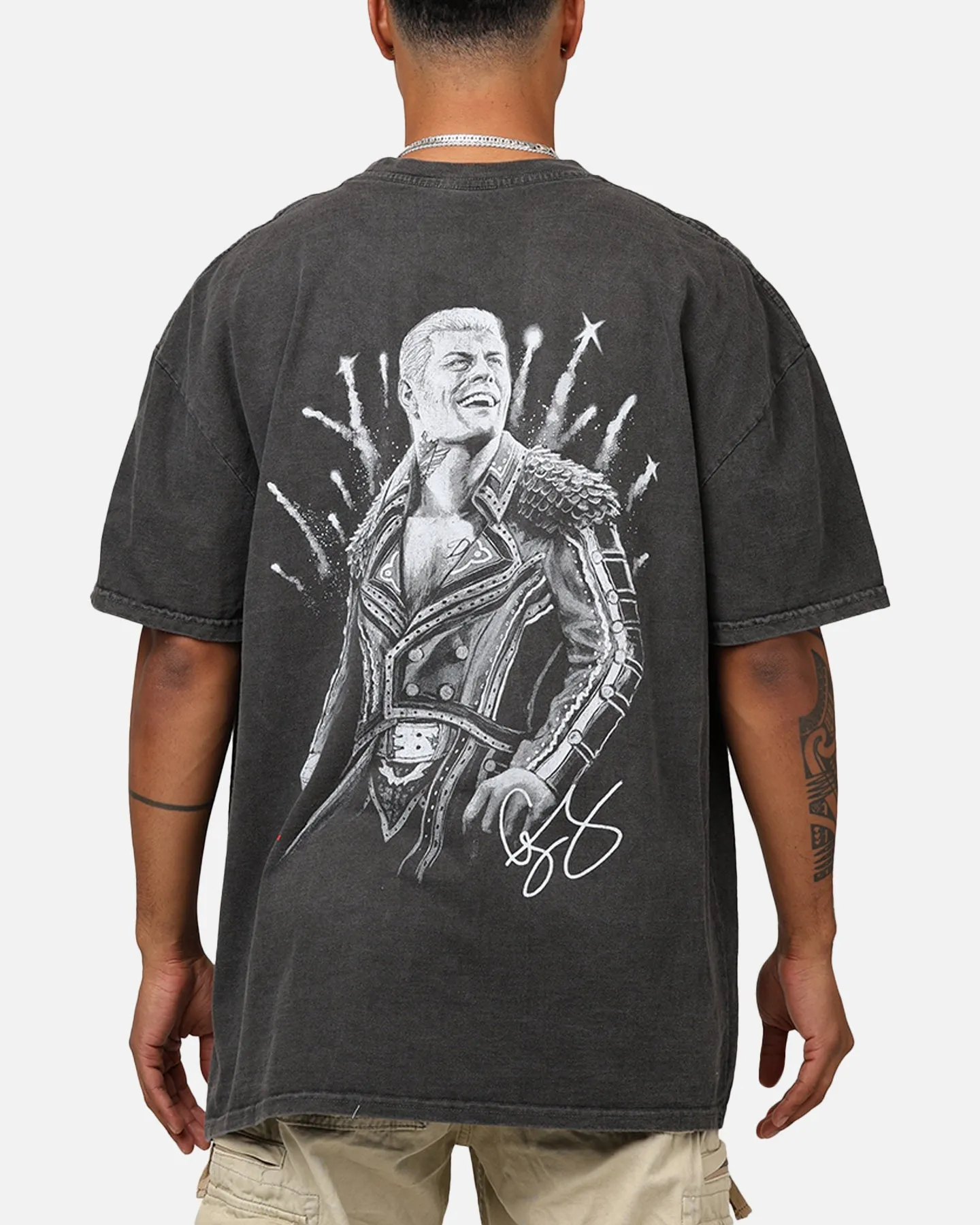 Culture Kings X WWE Cody Rhodes Heavyweight T-Shirt Black Wash