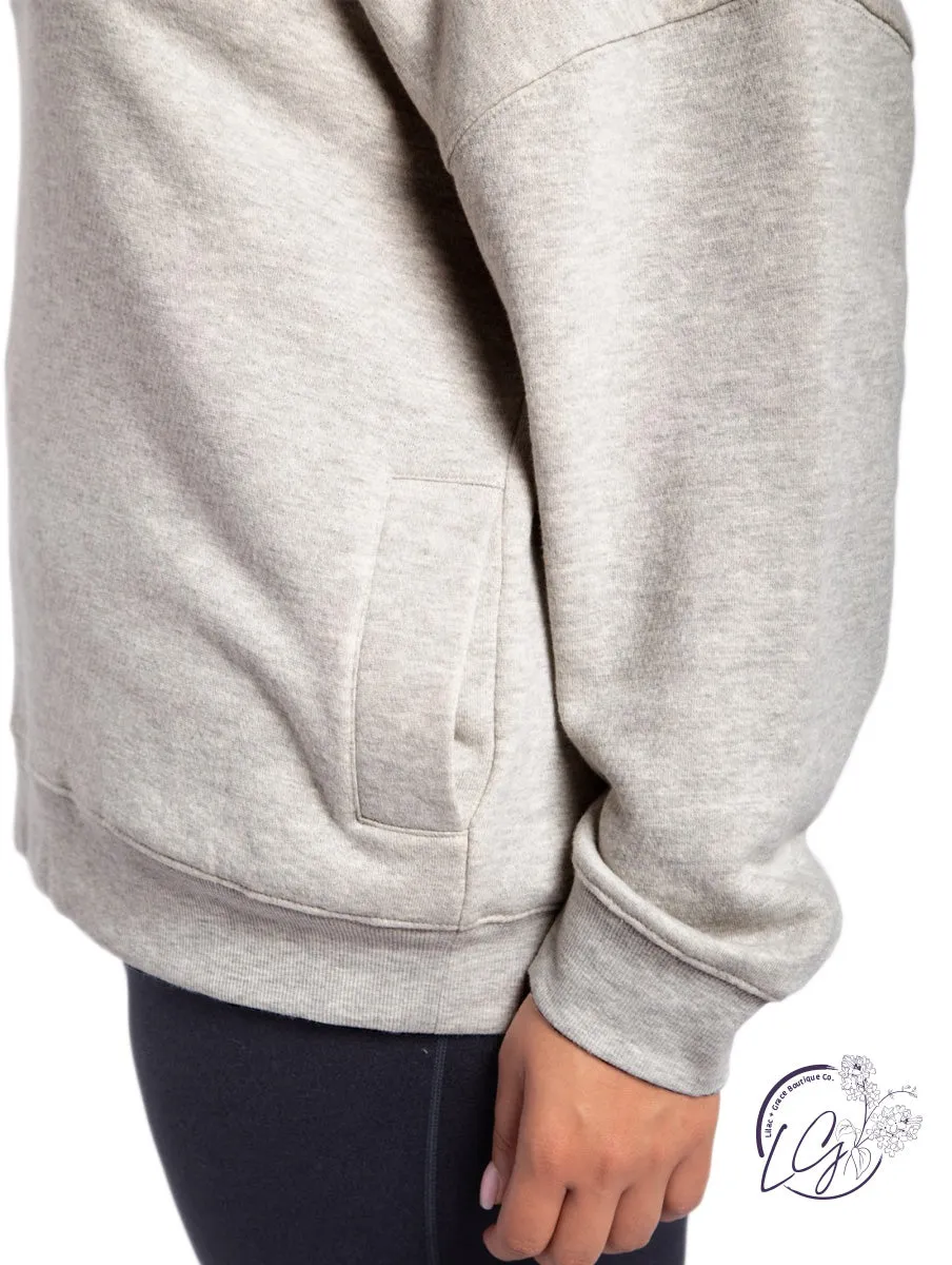 Curvy Essential V Hooded Pullover