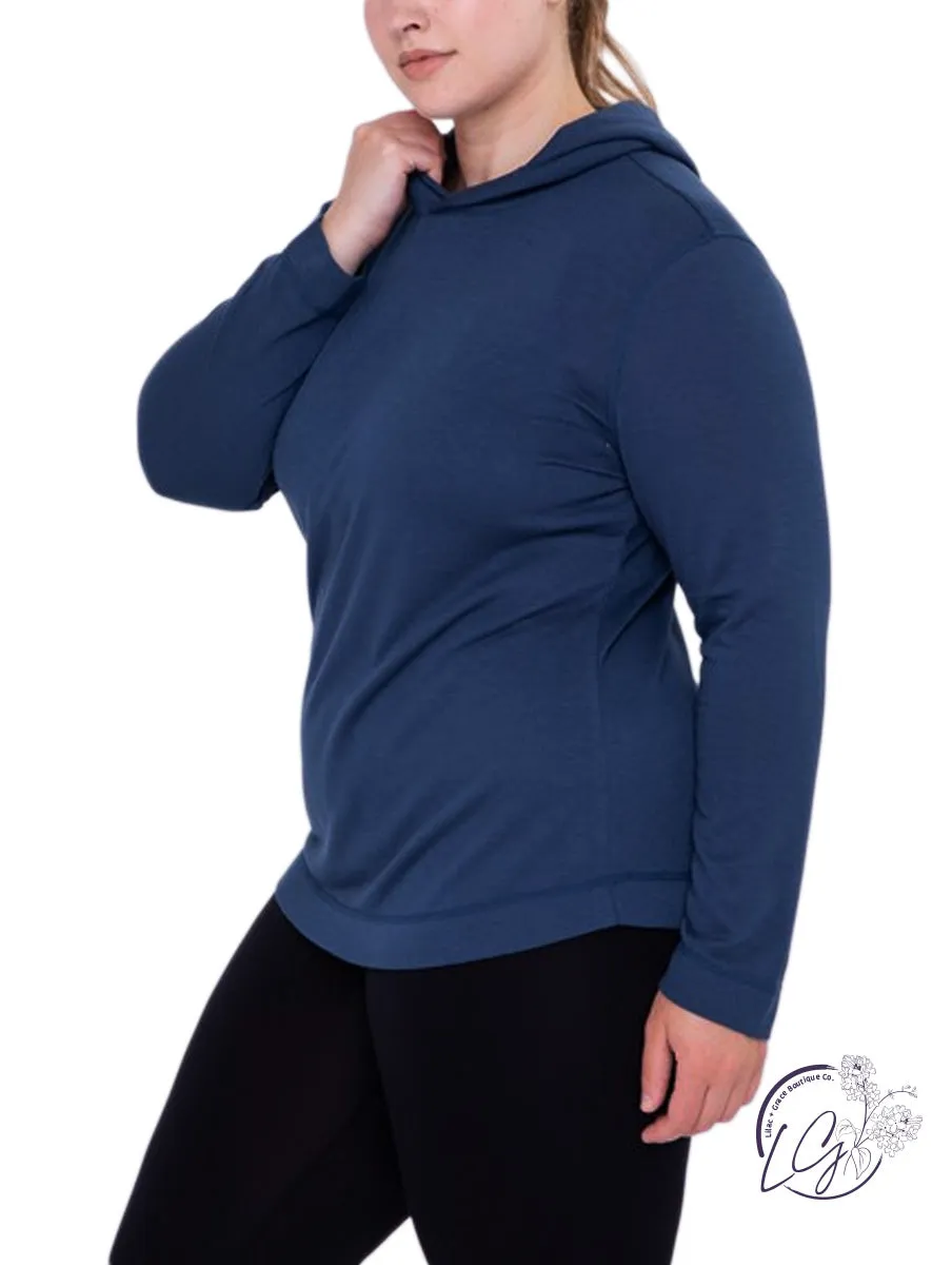 Curvy Slim-Fit Hooded Pullover