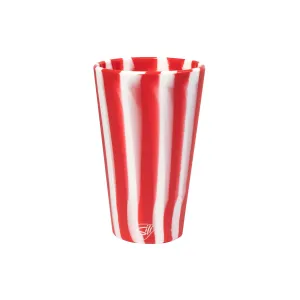 Customized Silipint Silicone 16 oz Candy Cane Collection Pint Glass