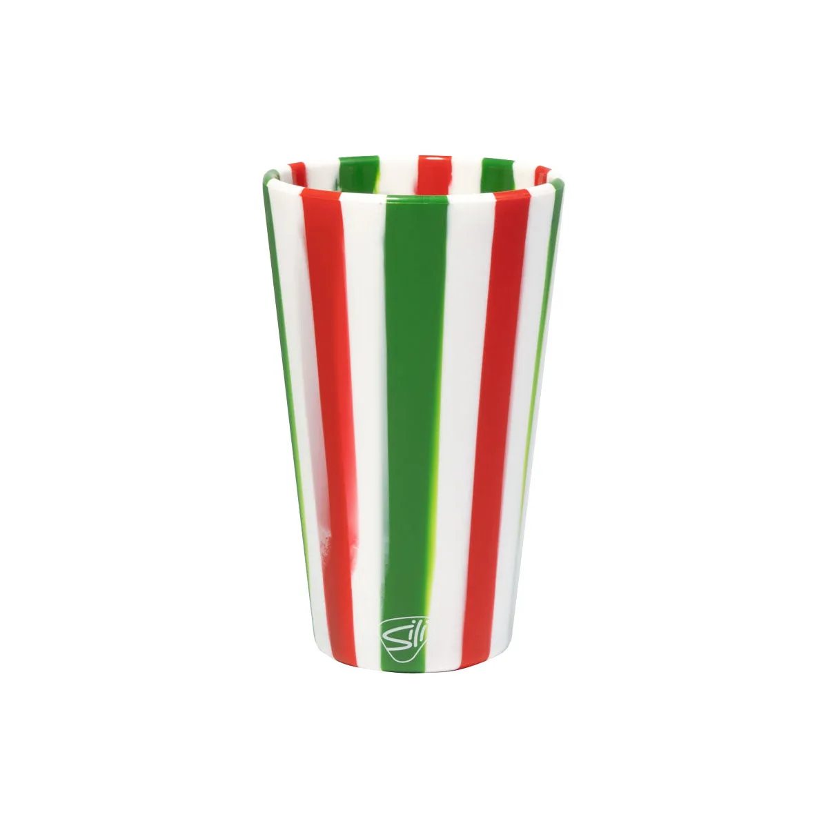 Customized Silipint Silicone 16 oz Candy Cane Collection Pint Glass