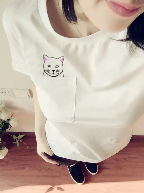 Cute Printed PocketTees