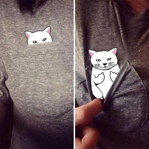 Cute Printed PocketTees