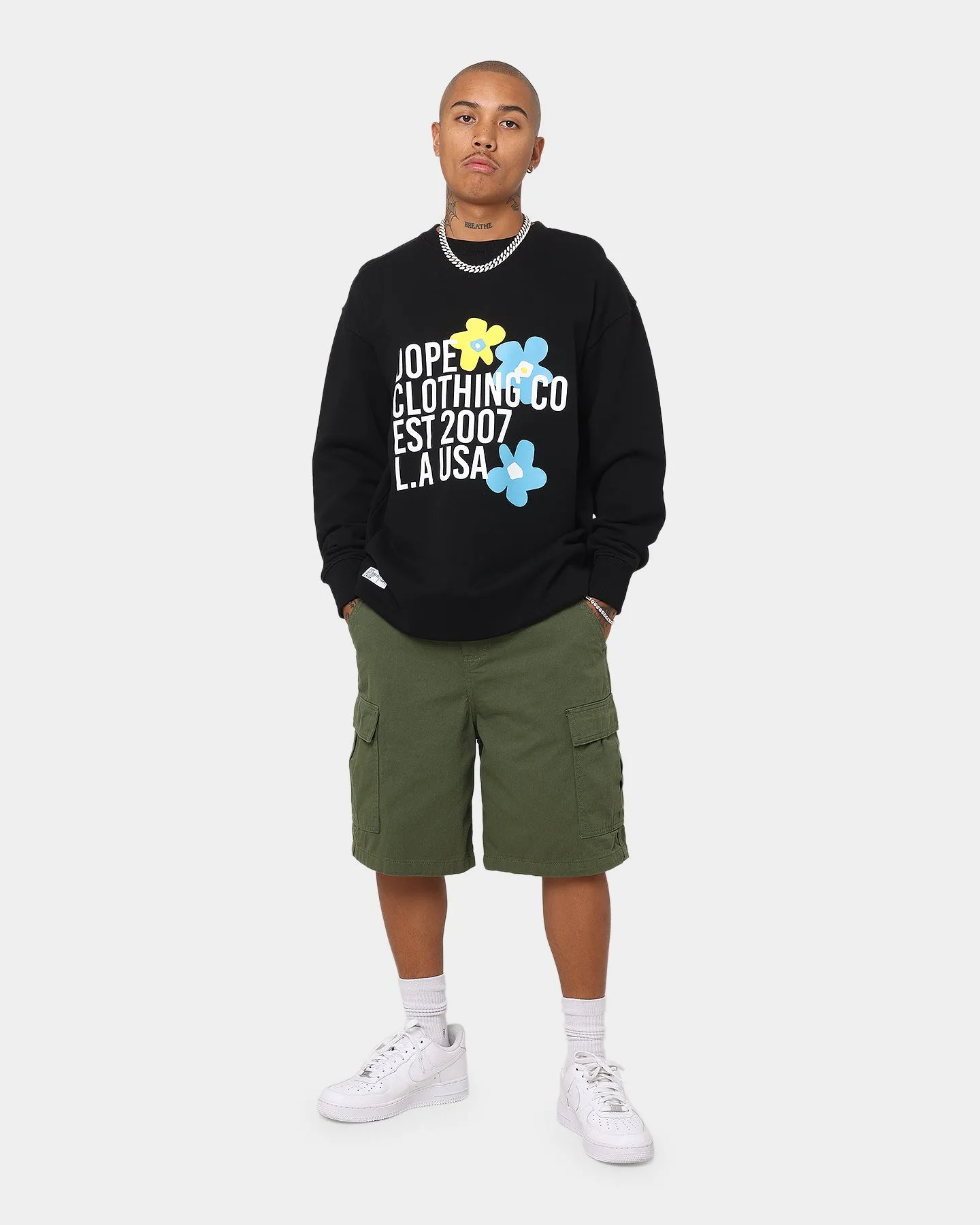 Dope Daisy Power Crewneck Black/White/Yellow