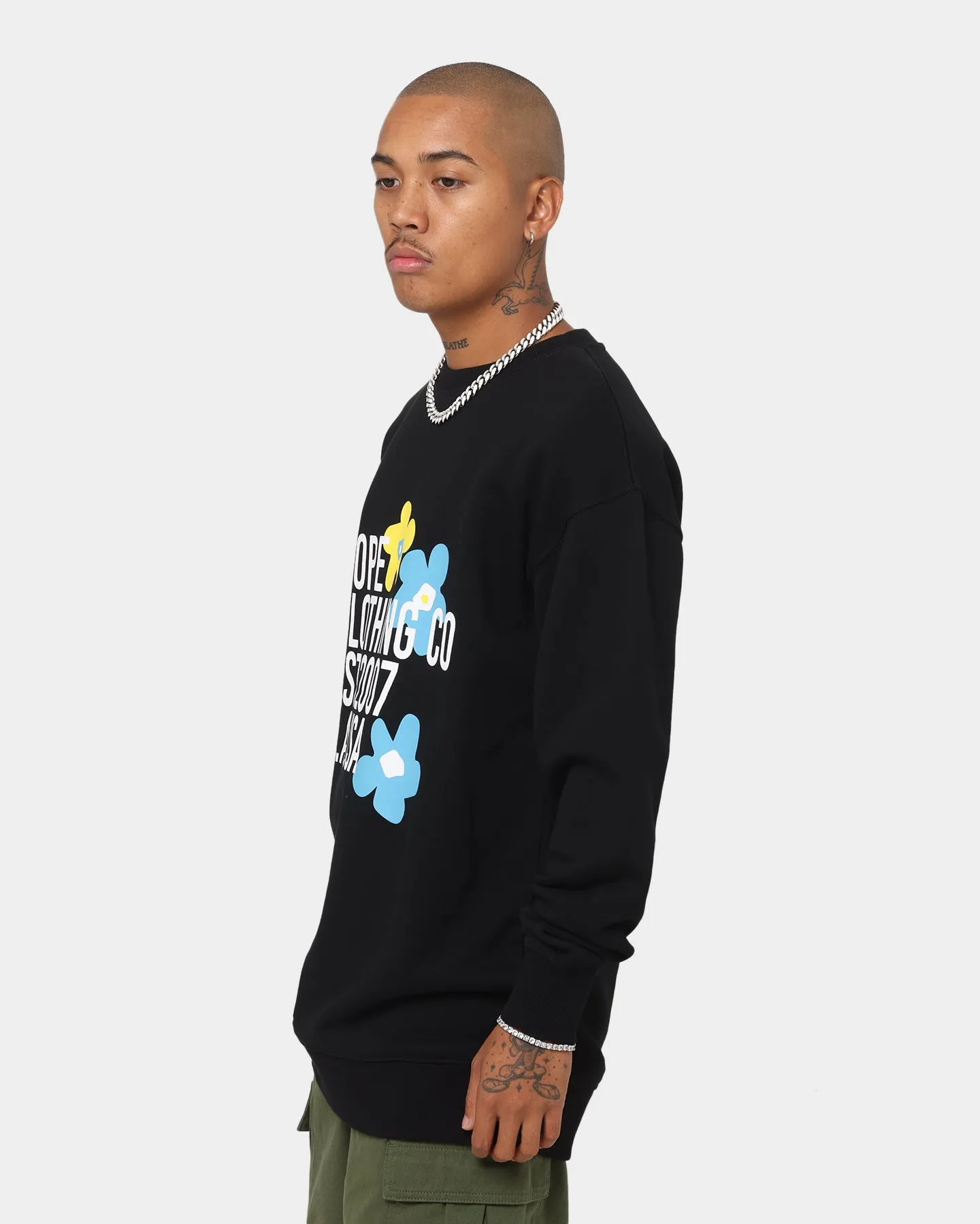 Dope Daisy Power Crewneck Black/White/Yellow