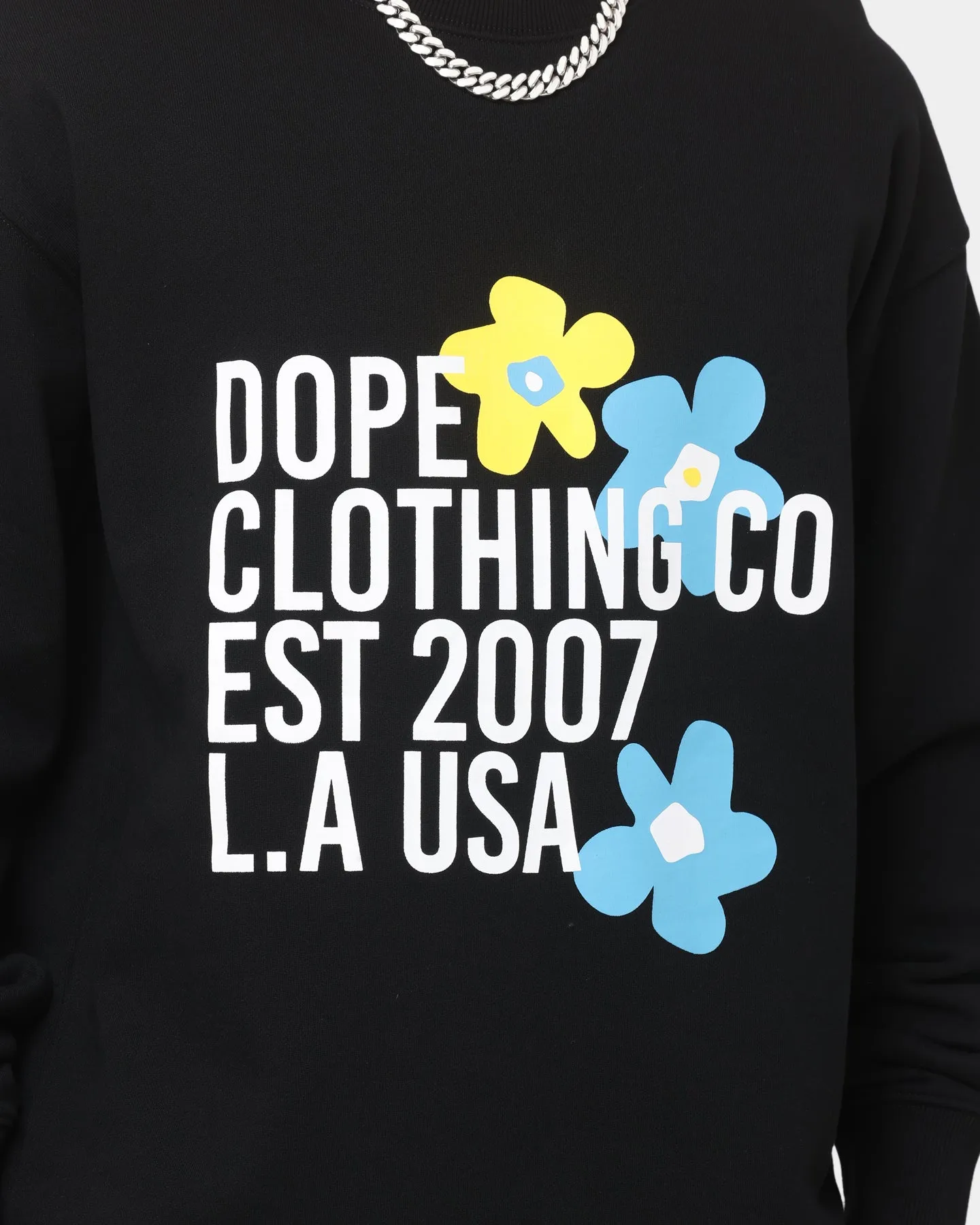 Dope Daisy Power Crewneck Black/White/Yellow