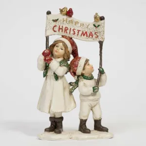 Festive Kids Holding A Sign