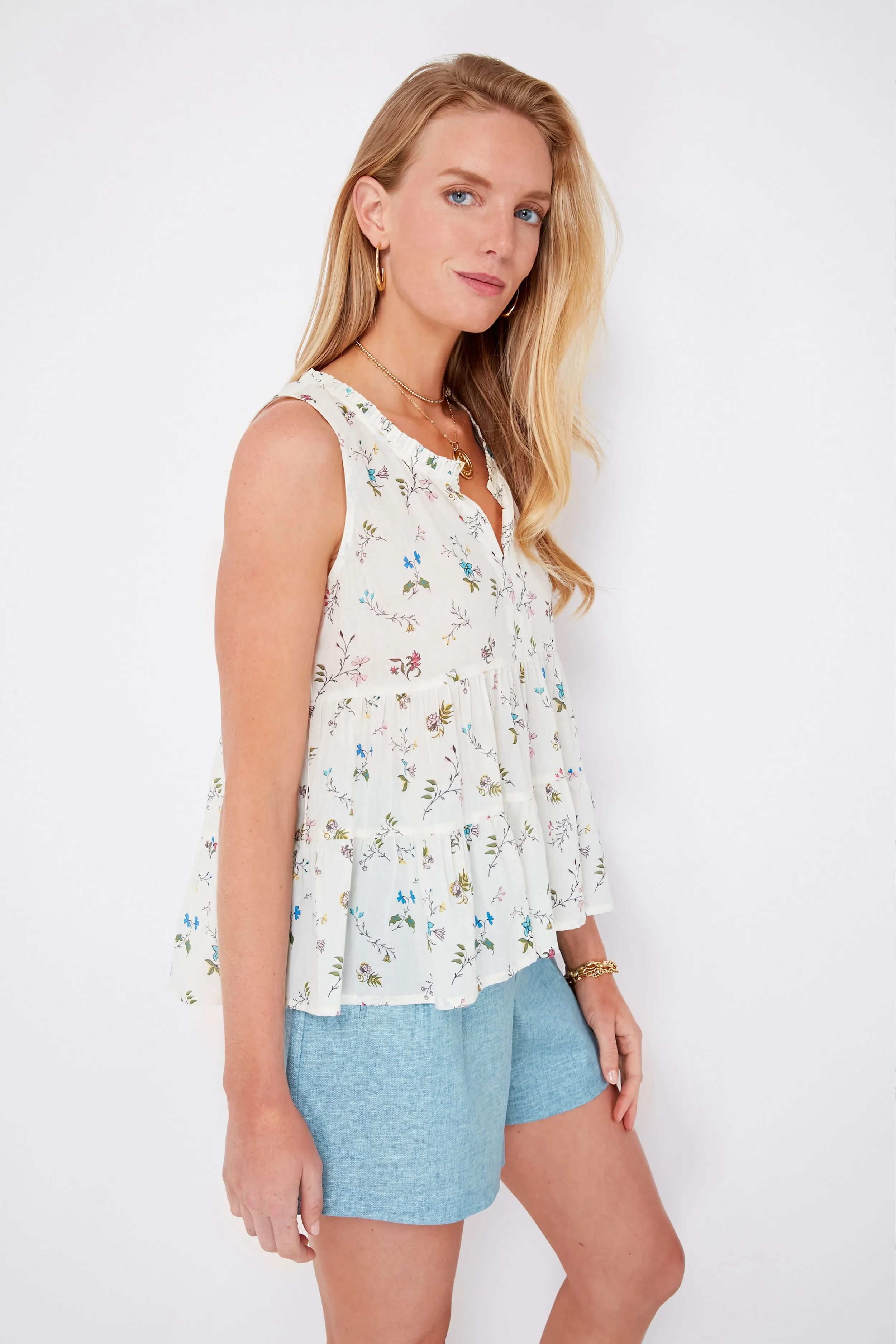 First Blooms Sleeveless Salty Paloma Top